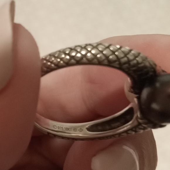 Andrea Candela Sterling Silver Pearl Wrap Ring 7 - Picture 7 of 8